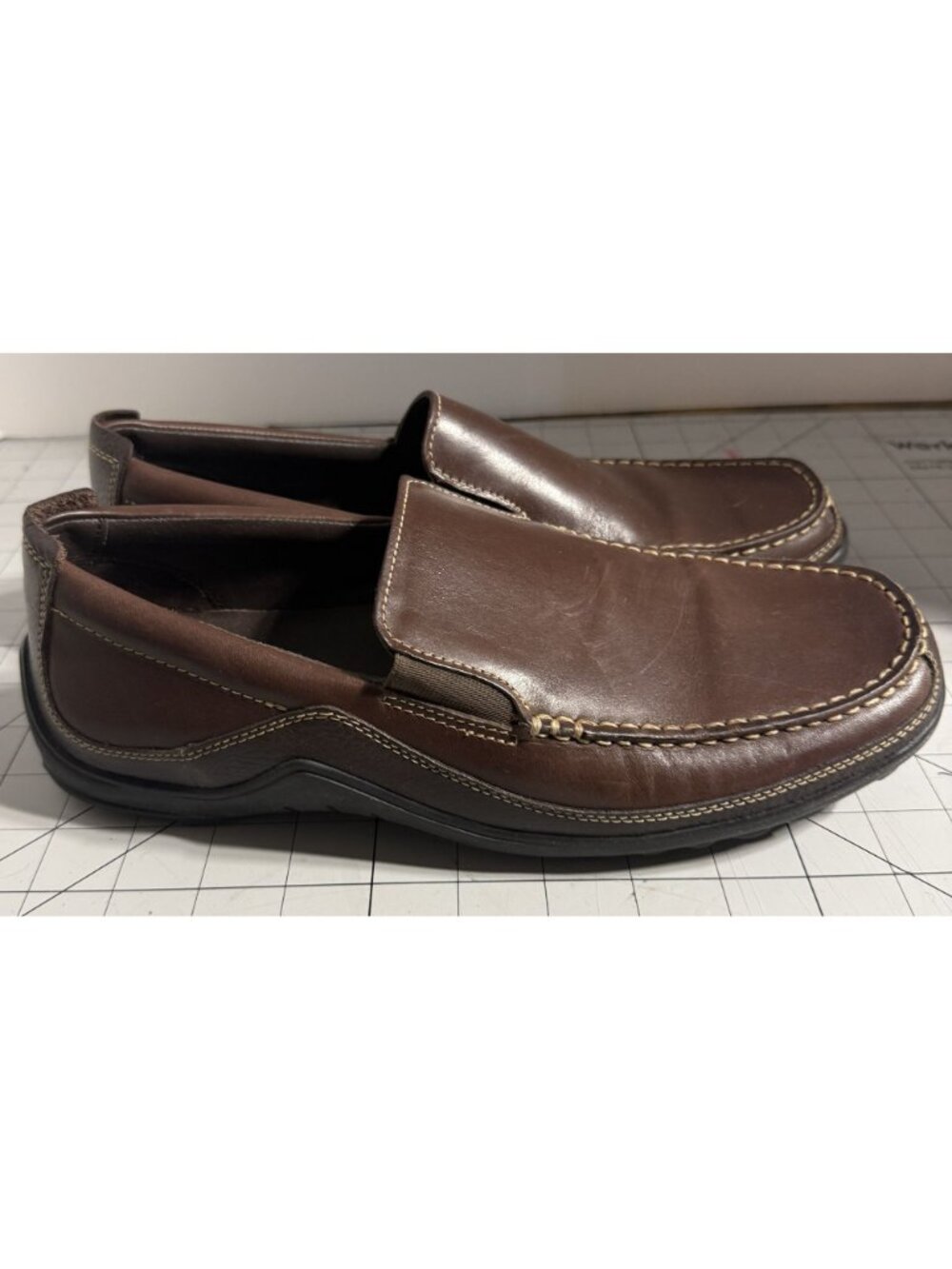 Cole Haan Brown Leather Slip On Loafers Men's Size 9M C04659 - Picture 4 of 7